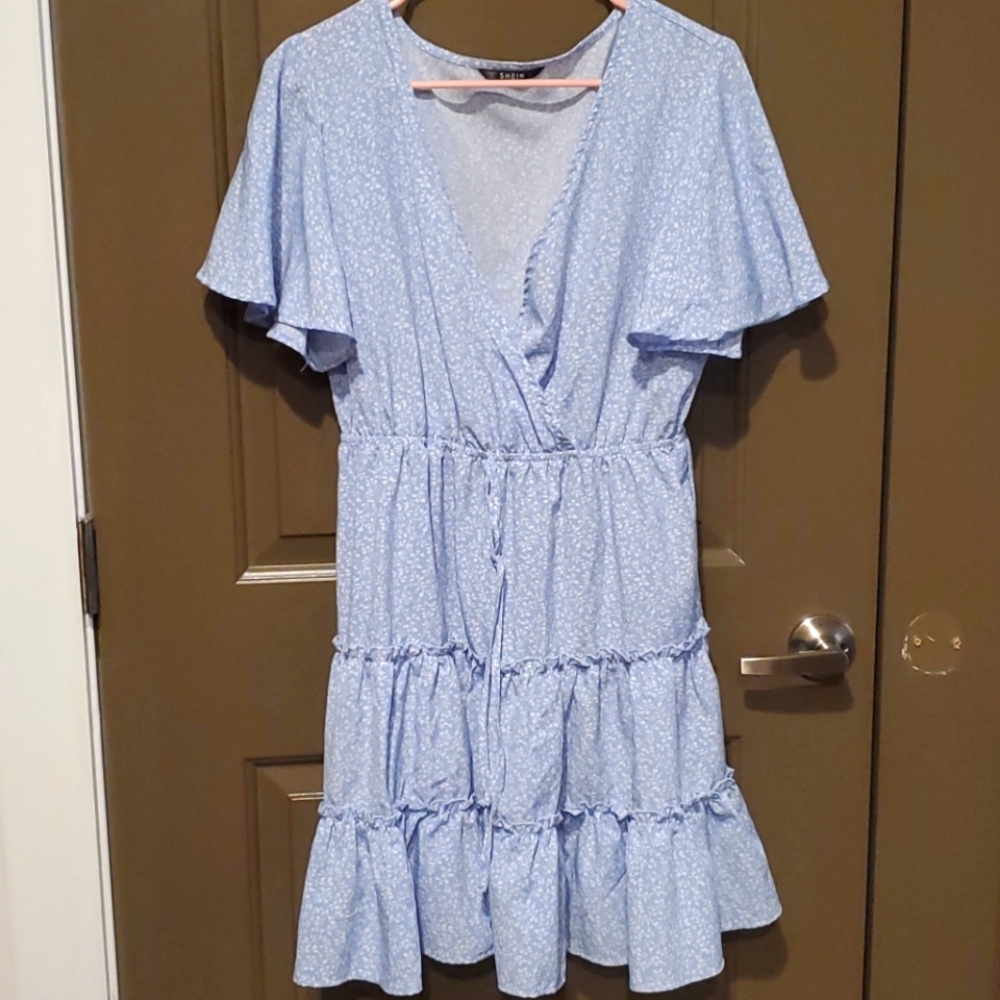 Shein Blue floral dress